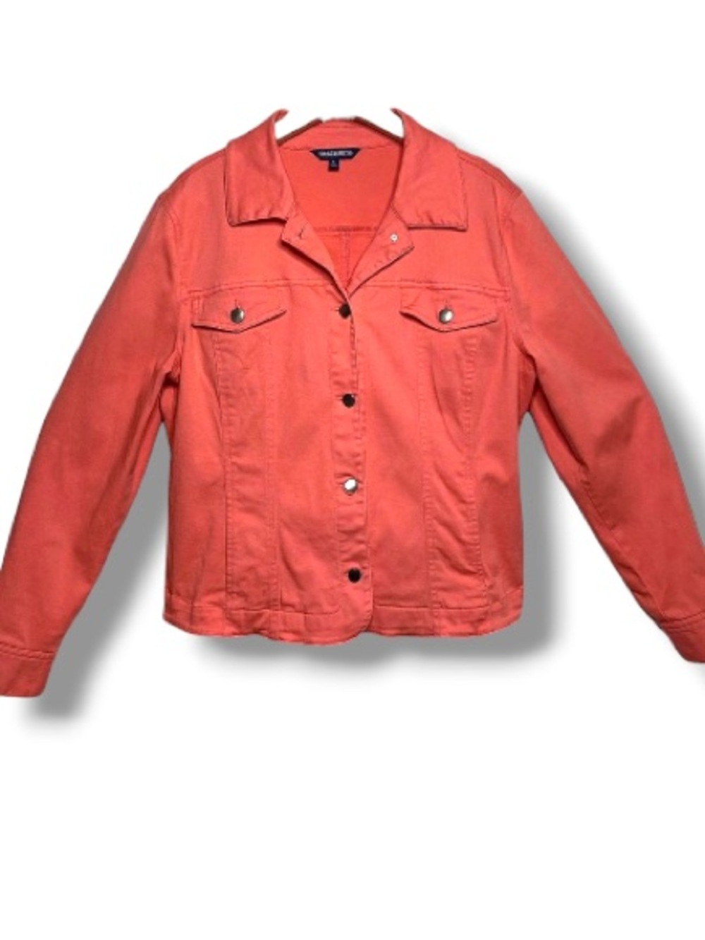 TravelSmith Women’s Pink Coral Denim Jean Jacket